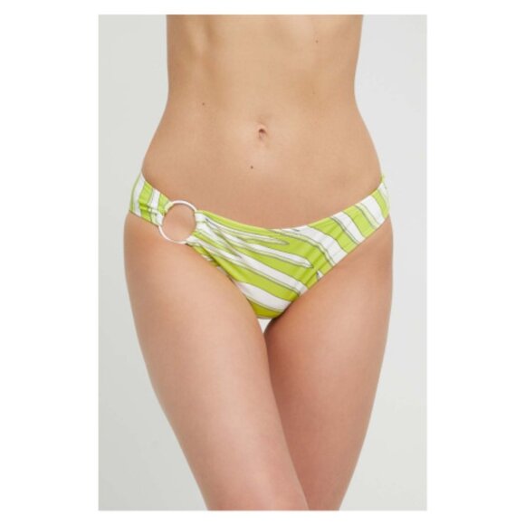 Michael Kors Logo-Ring High-Leg Bikini Bottom XS | New With Tag | Green & White - Picture 2 of 4